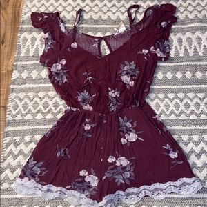cute purple/floral romper